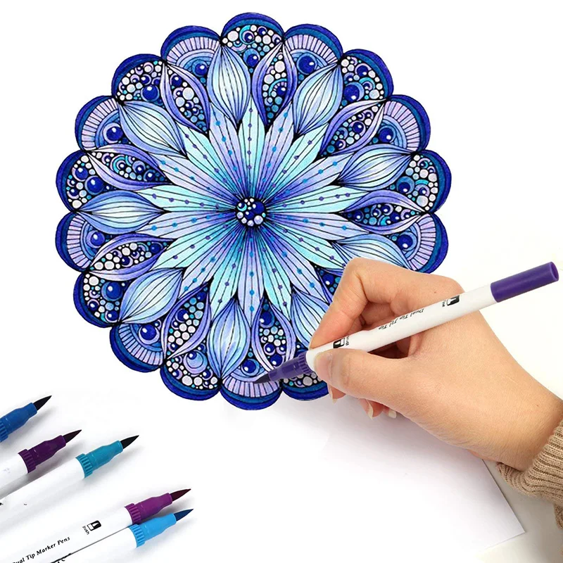 Рисования акварельные маркеры Fine Liner ручка товары для рукоделия рисования детей