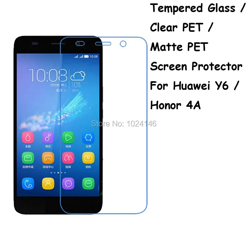 

Tempered Glass / Clear PET / Matte PET - Screen Protector Protective Film Protection Guard For Huawei Y6 / Honor 4A 5.0"
