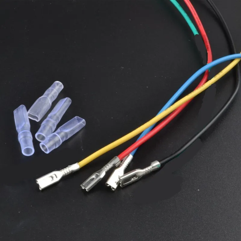 4 Cables Расширенная кнопка 12 мм, светодиодный 3 В, 5 В, 12 В, 24 В, 220 В, металлический кнопочный переключатель, мгновенная кнопка, автоматический сброс, водонепроницаемый, с подсветкой - Цвет: 4 Cables