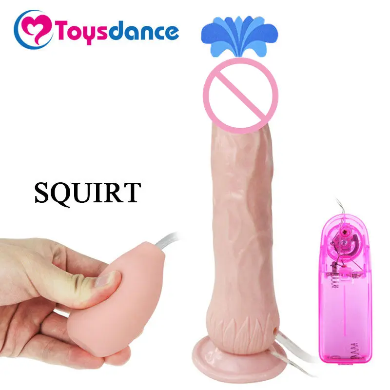 Фаллоимитатор для сквирта с присоской Многоскоростной вибрационный Пенис