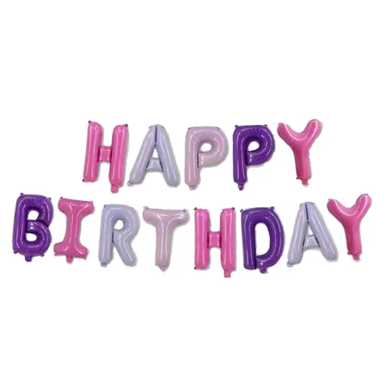 pink white purple FELIZ cumpleaños письмо воздушный шар из фольги Испания Happy birthday Алфавит шар День рождения украшения детей Baby Shower шарики - Цвет: pink white purple