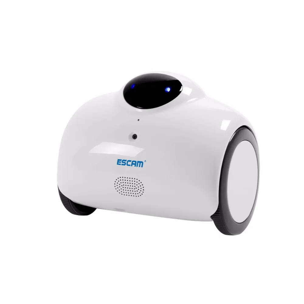 ESCAM робот умный WiFi Крытая ip-камера 1MP Двусторонняя беседа RC камера наблюдения