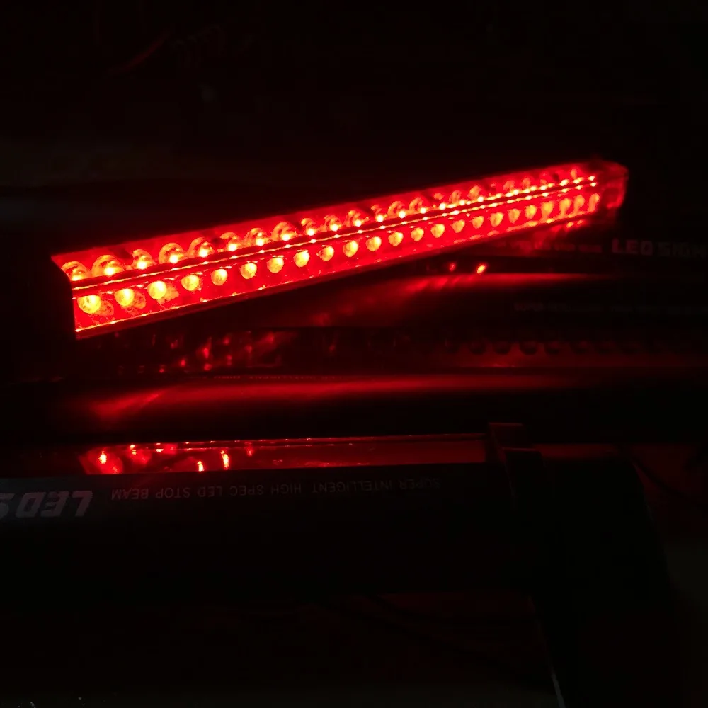 Новичок 12V Универсальный красный светодиодный автомобильный Стайлинг стоп светильник бар противотуманный фонарь стоп-сигнала багажника высокое крепление на заднюю часть крыши, Предупреждение светильник