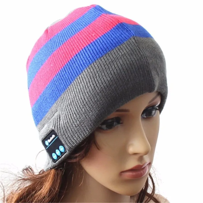 Мягкая Теплая Шапка бини беспроводная Bluetooth Смарт шапка гарнитура наушники