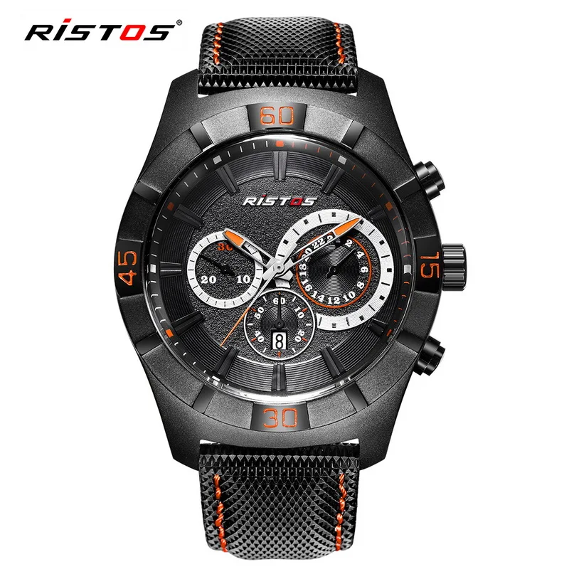 Men's Watches Male Clock Brand Luxury Ristos Military Sport Luminous Wristwatch Leather Quartz Watch relogio masculino | Наручные