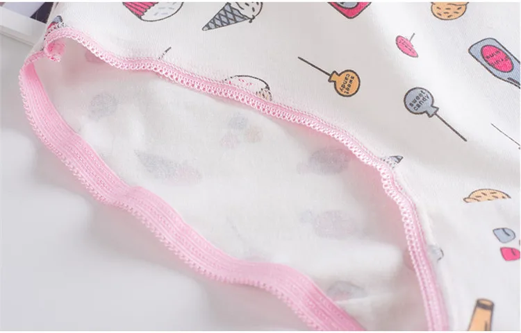 Girls Cotton Underwear Kids Cartoon Printed Panties Teenage Short Briefs Casual Young Girls Soft Underpants Majtki Dziewczynka