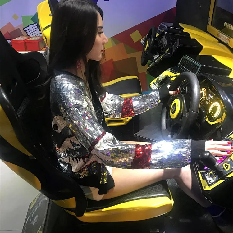 Короткий женский кардиган топы весна 2019 новый уличный бренд абстрактный узор