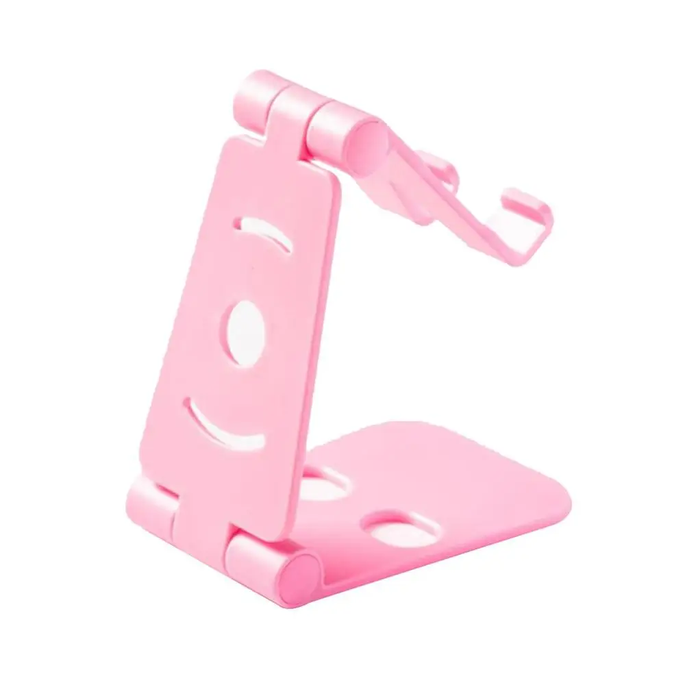 Pink Держатель для телефона Подставка для телефона держатель для мобильного телефона кронштейн Подставка для стола двойной складной портативный для планшета - Цвет: Pink