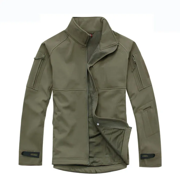 Army green Eebow тактическая Мужская зимняя флисовая куртка для походов на открытом воздухе, осенняя куртка для военных, ветрозащитная теплая верхняя одежда - Цвет: Army green