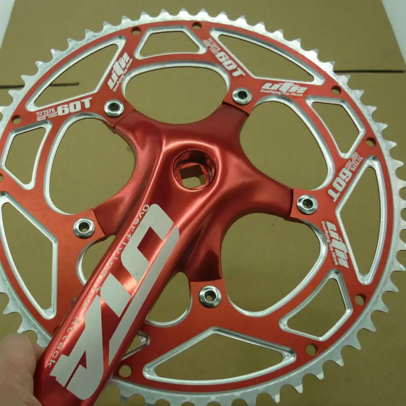 7075 alloy single speed teeth Chain set 60T big Road Bicycle crankset 60 gear Track Fixie Fixed bike chainset for Folding | Спорт и