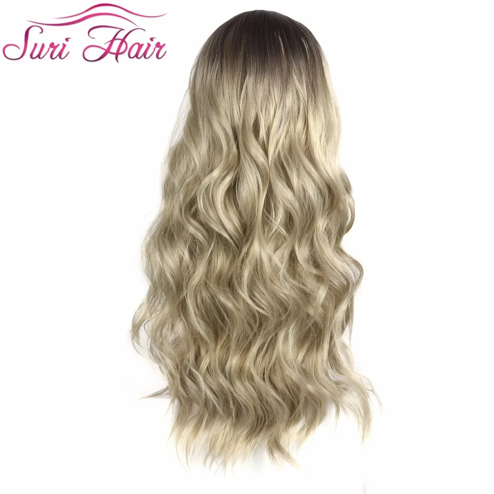 Suri Hair Long Body Wave Wig Ombre Brown Blonde Pink High Density Heat Resistant Synthetic For White Women Cosplay | Шиньоны и парики