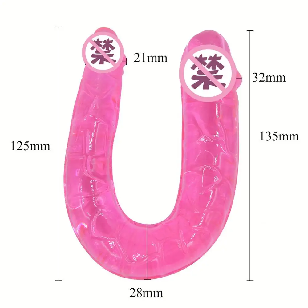 Огромный фаллоимитатор с двойной головкой анальная пробка для пениса