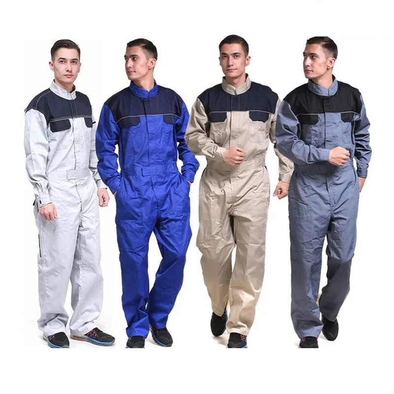 

Work Overalls Long Sleeve Working Coveralls Comfortable Cotton Labor Uniforms Workwear Auto Repair mechanical uniforms Jumpsuit