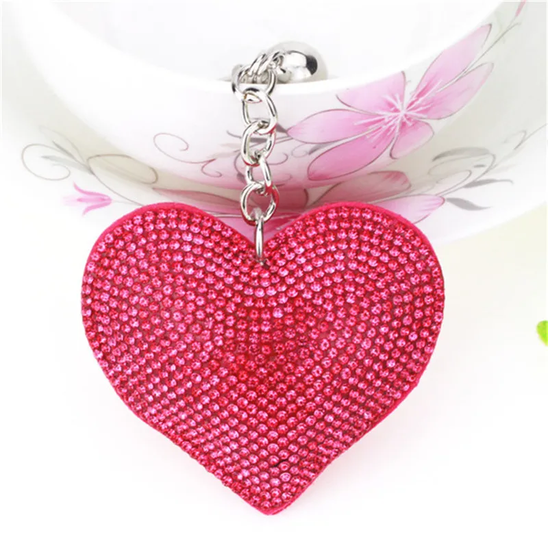 Фото Сердце брелок для ключей с кожаными кисточками металла украшением в виде