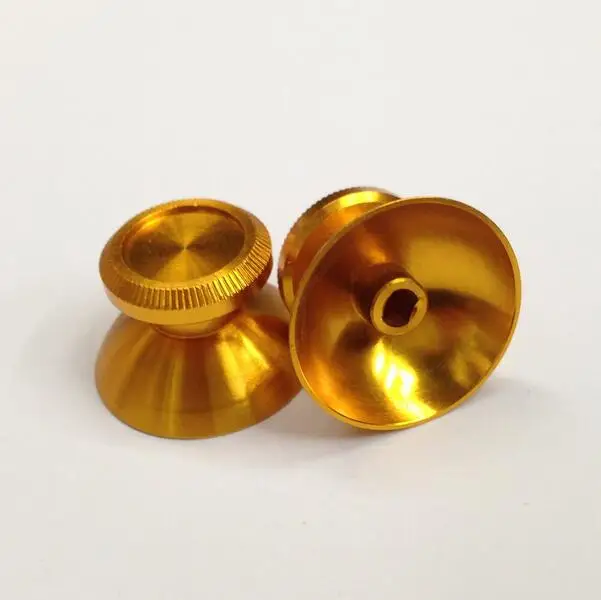Gold 3D Аналоговый джойстик, металлический джойстик, запасная крышка для sony playstation 4 PS4 Slim Pro xbox ONE, геймпад - Цвет: Gold