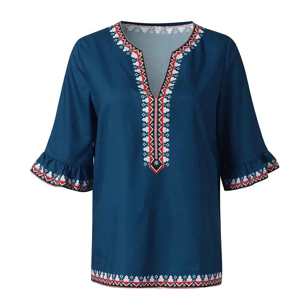 Женская блузка с принтом летняя повседневная большого размера | одежда