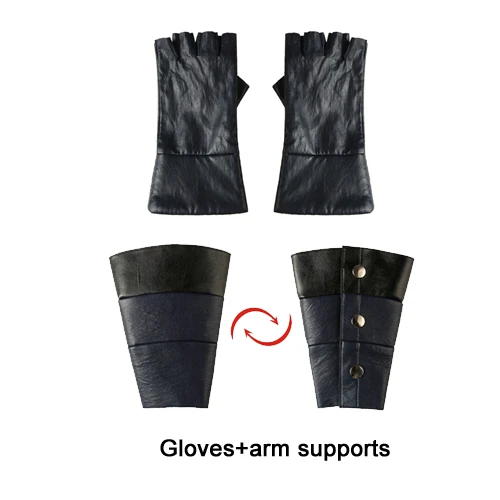 Gloves and wristers Riku толстовка из искусственной кожи Куртка Королевство Сердца 3 костюм аксессуары для маскарада на Хеллоуин Рику водонепроницаемые чехлы на обувь под заказ - Цвет: Gloves and wristers