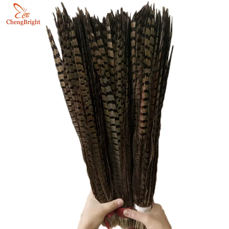 Кофе CHENGBRIGHT 50 шт. натуральные перья из хвоста фазана 30-35 см 12-14 дюймов DIY Ювелирные изделия Свадебные украшения перья фазана хвост Горячая - Цвет: Кофе
