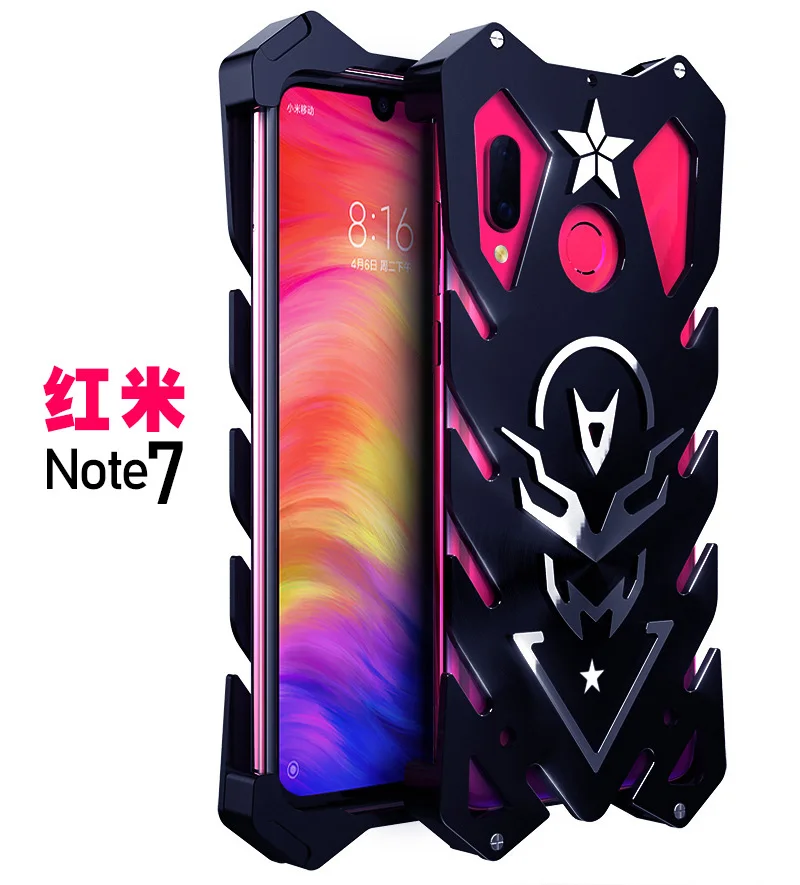 Металлический чехол для телефона Xiaomi Redmi Note 7 (6 3 ') с ремешками
