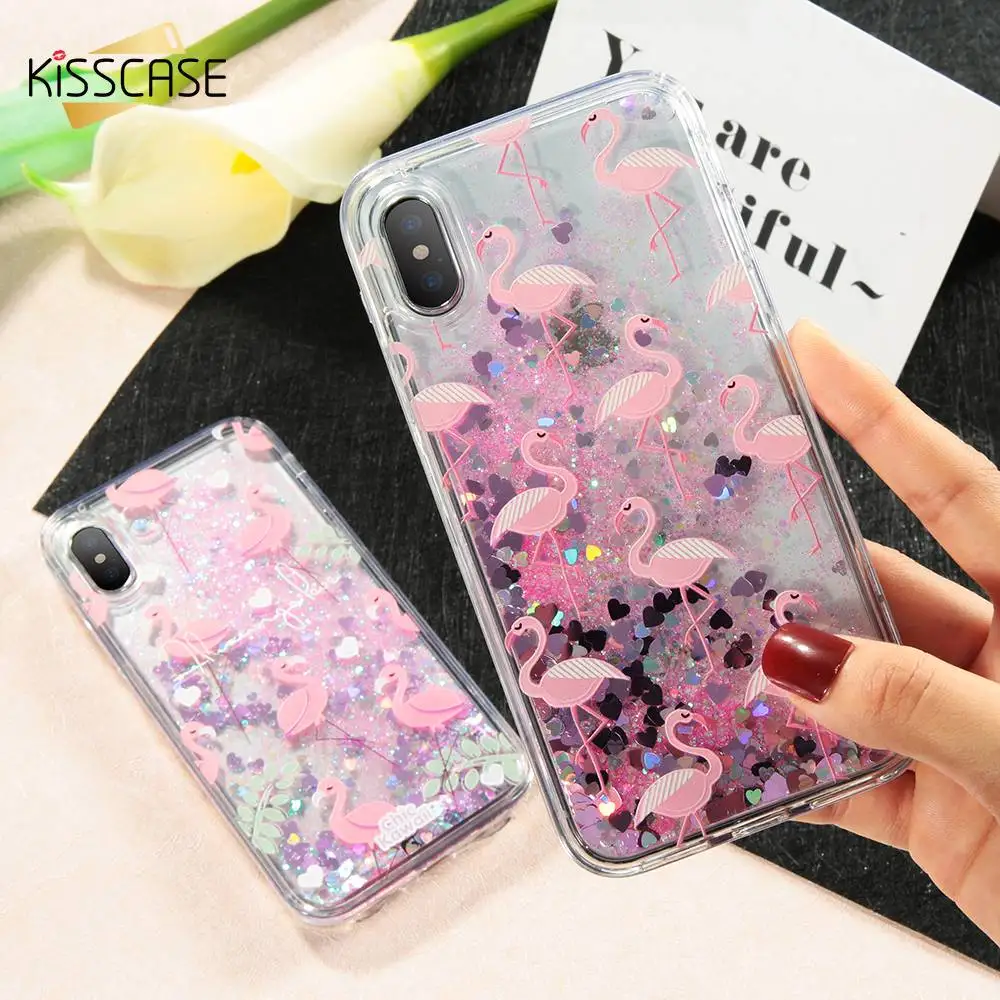 KISSCASE Dynamic Girly блестящие чехлы для телефонов iPhone XS Max XR X 6s 8 чехол силиконовый 6 7 Plus