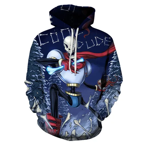 Одежда Undertale Sans худи XXXL Bluzy для мужчин и женщин, уличная одежда с 3d принтом Jack Skellington, большие размеры, повседневные худи с круглым вырезом - Цвет: LMS1118