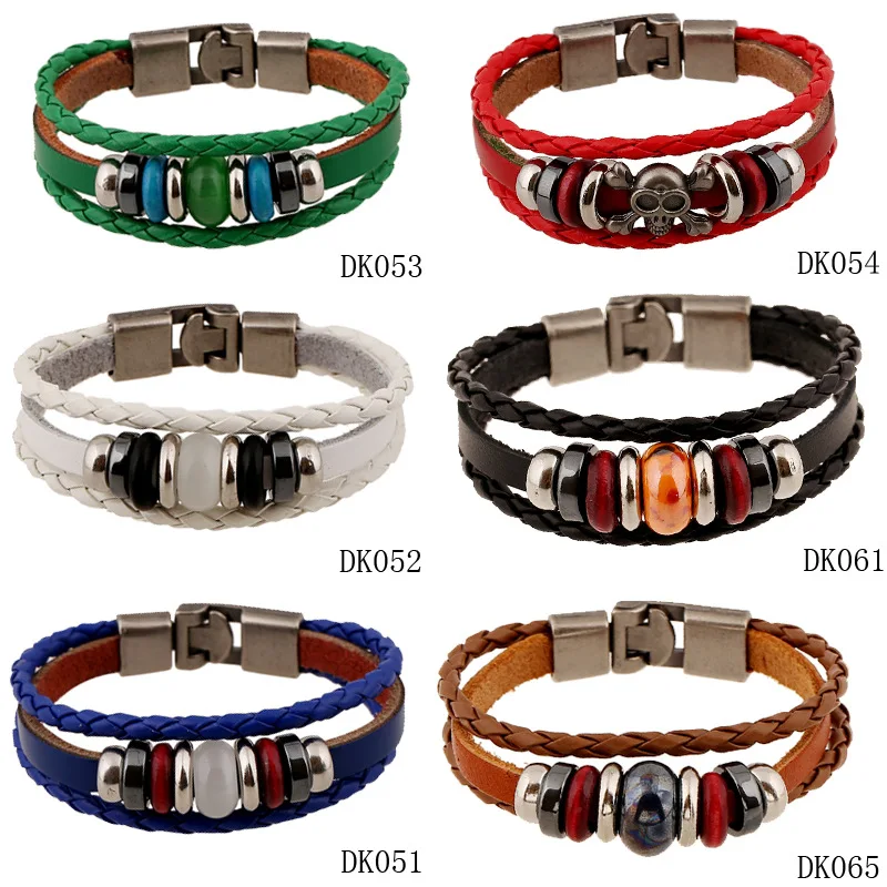 Женские кожаные браслеты в стиле ретро | Украшения и аксессуары