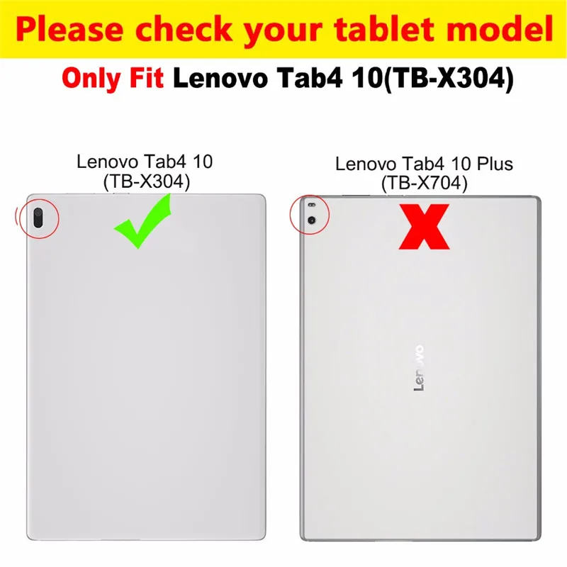 Умный чехол из искусственной кожи для lenovo Tab 4 10 TB-X304L TB-X304F/N, защитный чехол-подставка для планшета lenovo tab 4 10 дюймов+ пленка+ стилус