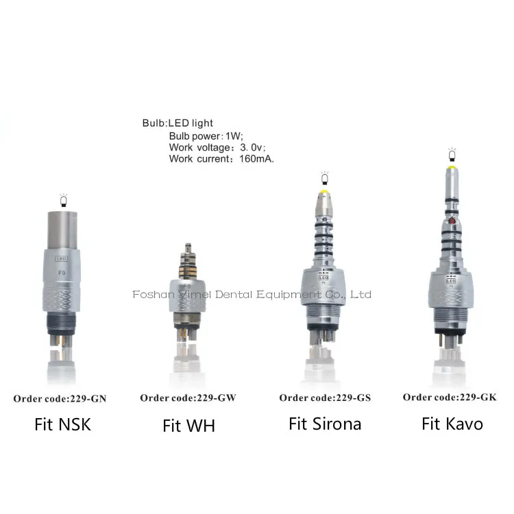 

adaptor dental Quick Coupling Fiber Optic Handpiece Fit NSK, Being, Sirona, Kavo quick coupler connector