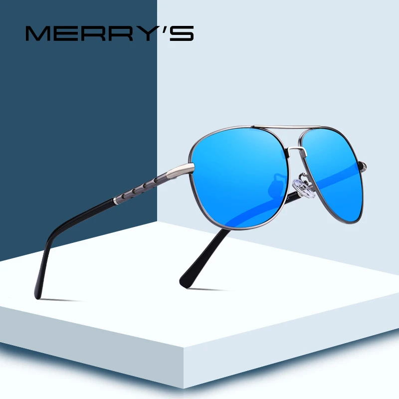 

Мужские классические солнцезащитные очки HD MERRY'S DESIGN, поляризационные очки-авиаторы для вождения, с дужками, с защитой UV400, S8371