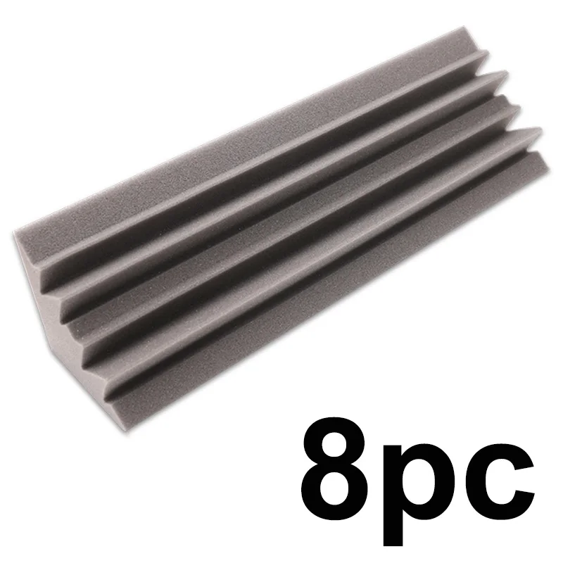 4," x 4,7" x 18," настенная угловая басовая ловушка студийная панель Звукопоглощающая акустическая пена лечение полиуретановая губка - Цвет: 8 pc