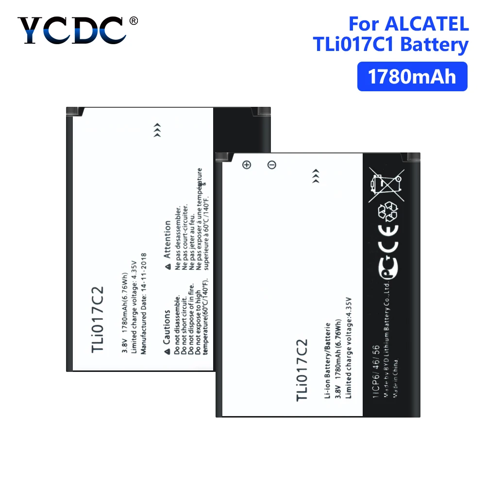 Литий полимерный аккумулятор TLi017C2 1780 мАч для Alcatel One Touch PIXI 3 4 5 дюйма 5019D 5017X