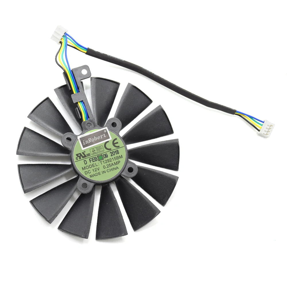 Новый 95 мм T129215BM 4PIN 13 лезвие заменить для ASUS GTX1070TI 8G A8G GTX1080TI P11G Dual RX580 4G O8G ROG Strix RX570 O4G