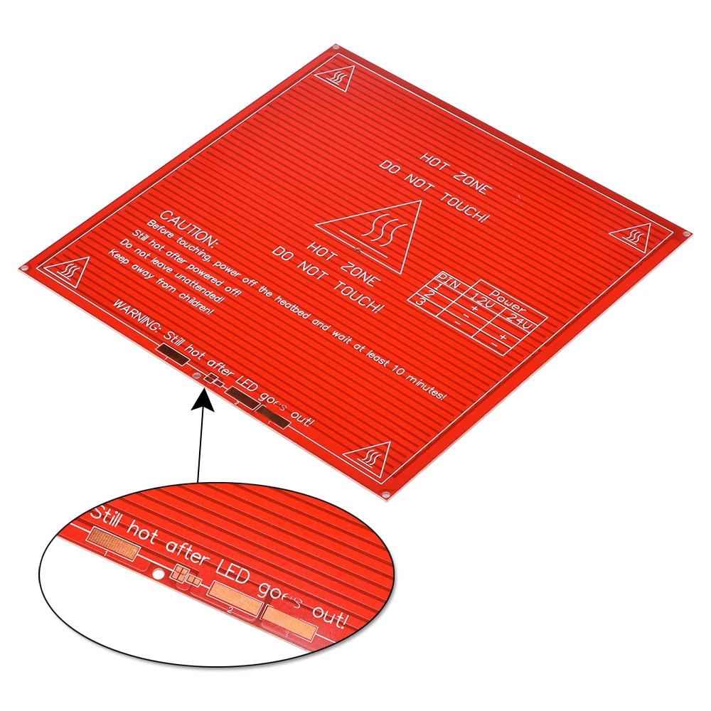 BIQU MK2B 214*214*1 6 мм Тепловая кровать PCB FR4 как MK2A с 100NTC кабель термистора для 3d