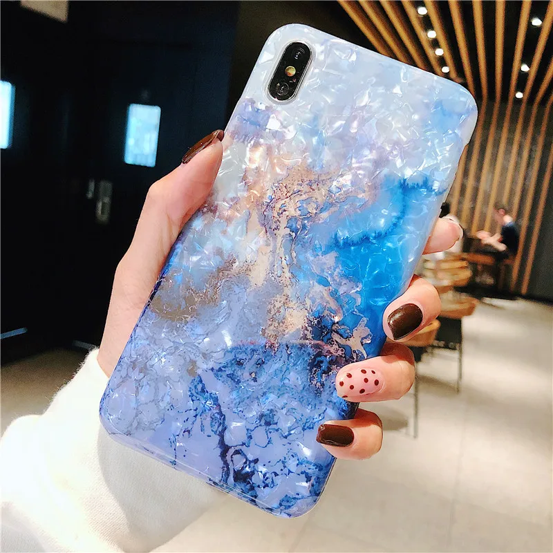 Мраморный чехол для телефона iPhone 7 IPhone X 6 S 8 Plus Чехол XR XS MXA Coque глянцевый мягкий IMD |