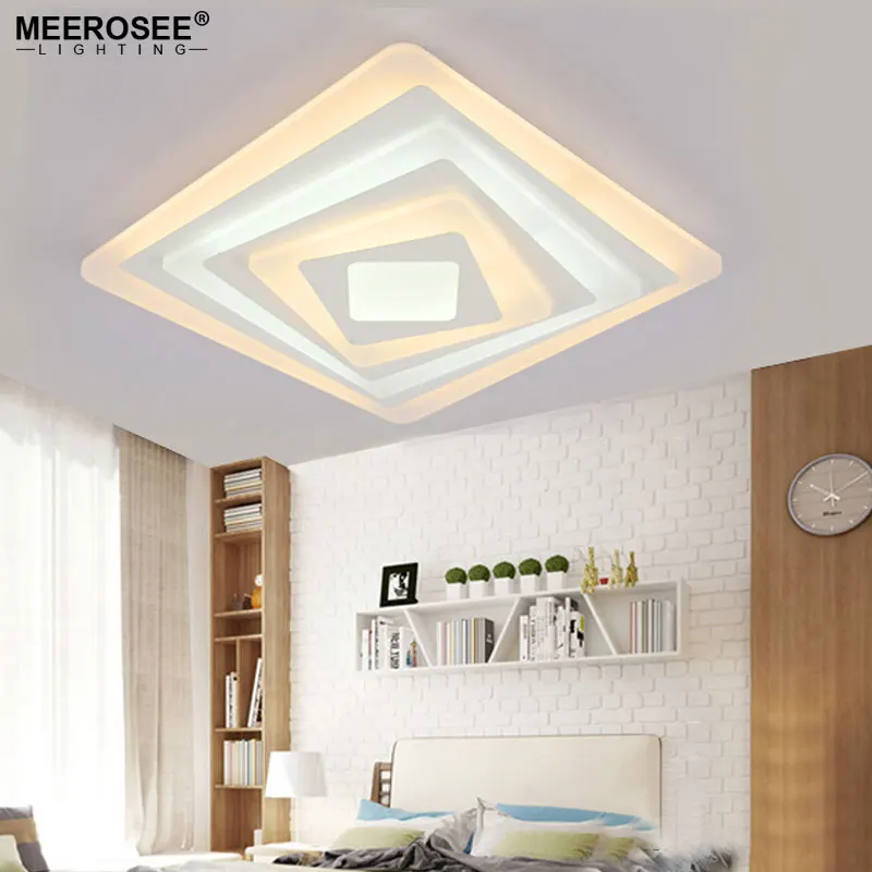Square Acrylic LED Ceiling Light Fixture Living room Bedroom Decorative Lamp Kitchen Lighting Super-thin Luminarie | Освещение