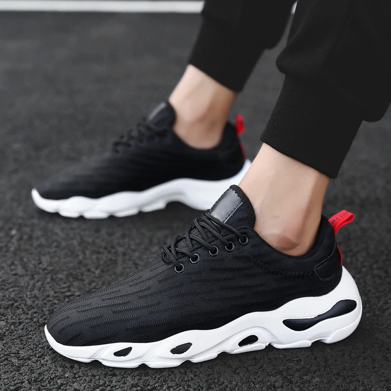 2018 New Mesh Lace-Up Shoes Men Fashion Summer Breathable Sneakers Mans Spring Autumn Height Increasing Casual Footwear for | Обувь