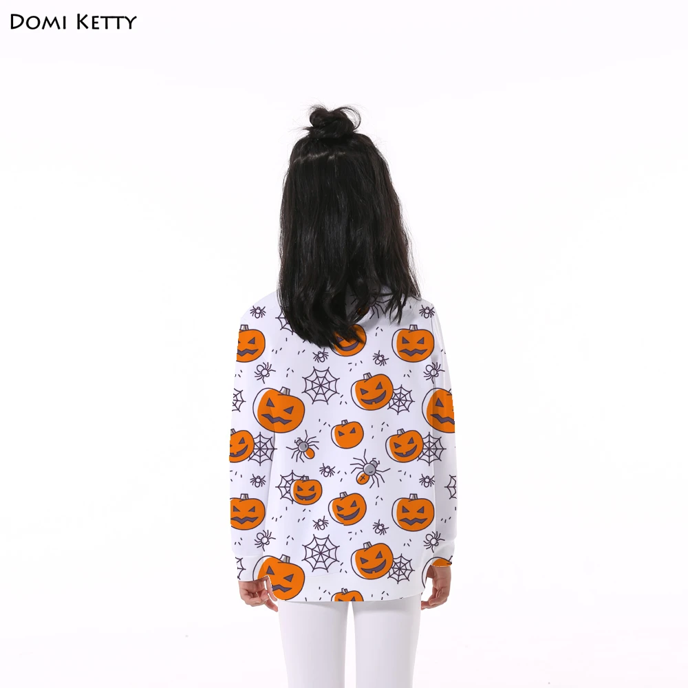 Domi Ketty/Детские толстовки с капюшоном принтом ободок хэллоуинской тематикой для