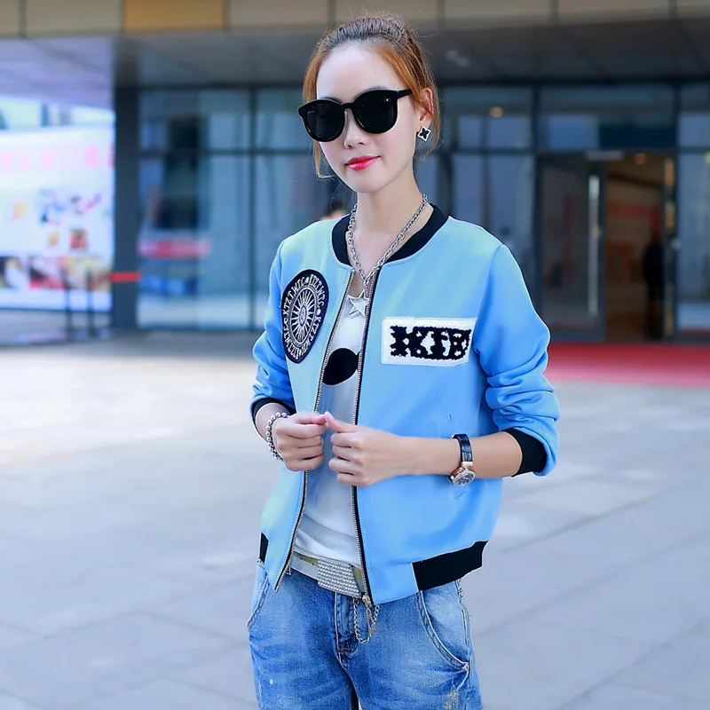 PADAUNGY Hot Women Basic Coats Casual Bomber Jackets Long Sleeve Outerwear Print Ladies Jaqueta Feminina Coat Chaquetas | Женская одежда