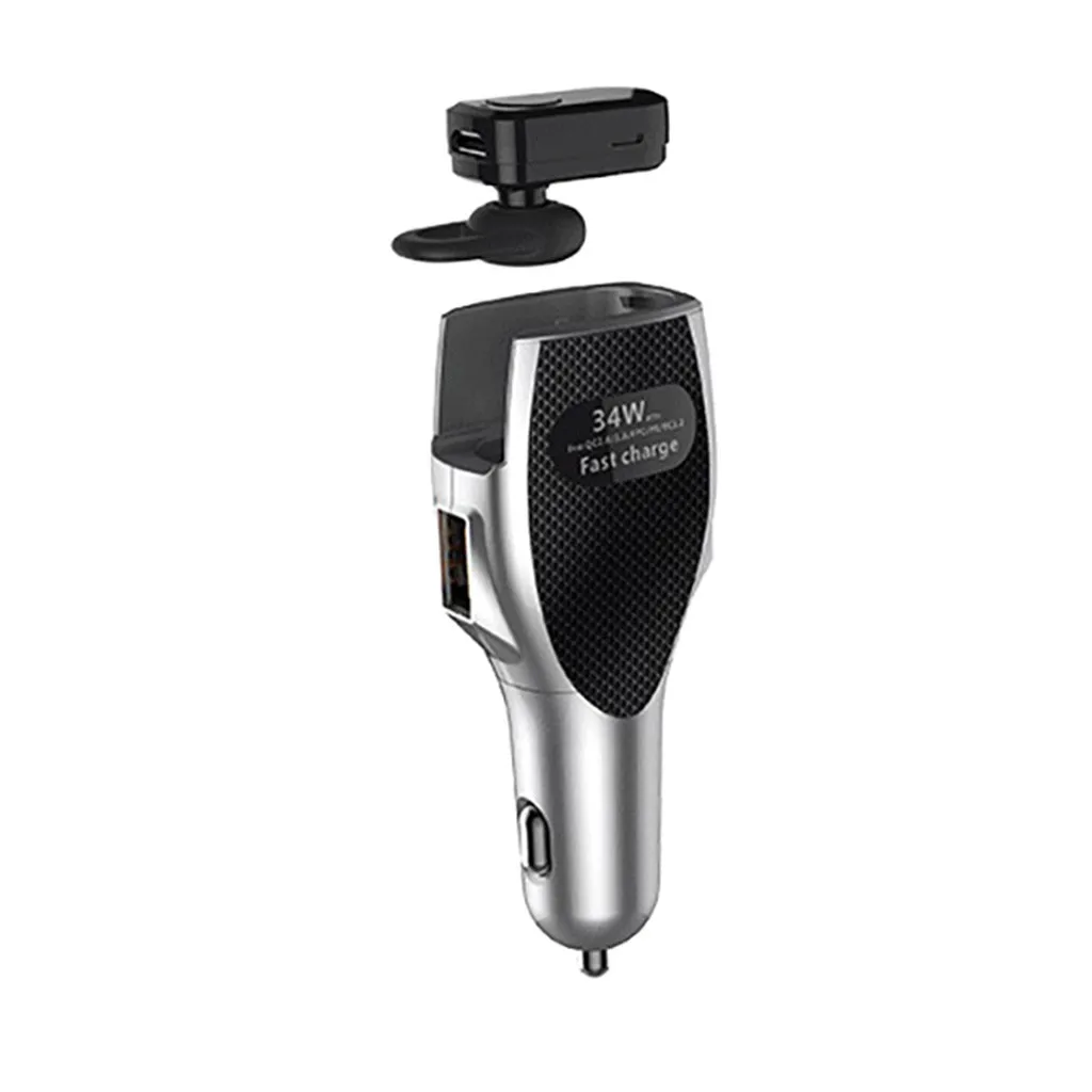 KONGYIDE Автомобильная беспроводная Bluetooth гарнитура 4 0 смарт автомобильное зарядное