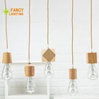 Деревянный подвесной светильник s E27 деревянный подвесной светильник для домагостиной Декор натуральный цвет винтажный подвесной светильник s E27 светильник