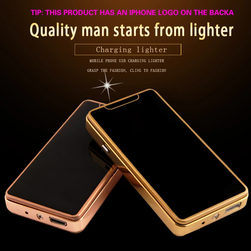 SO3-pingguoX creative new kinds with safety lock together usb windproof cigarette lighter | Дом и сад