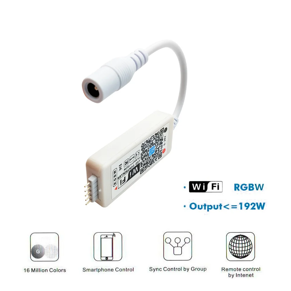 DC5-28V Мини wifi Bluetooth RGB/RGBW Led контроллер Диммер Amazon Alexa Google домашний телефон для полосы светильник