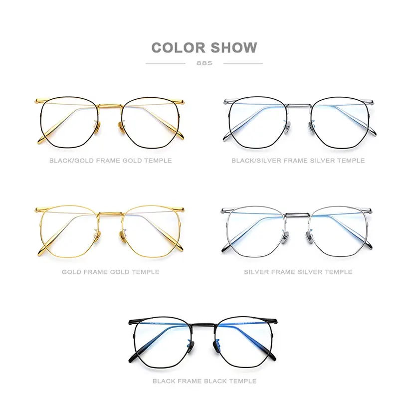 FONEX Оправа для очков Мужская и женская титановая Ультралегкая многоугольная