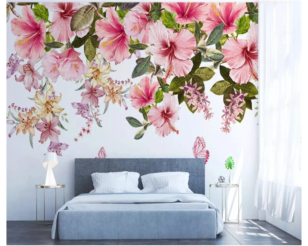 Современный высококачественный стерео 3d обои ручной работы маленький свежий