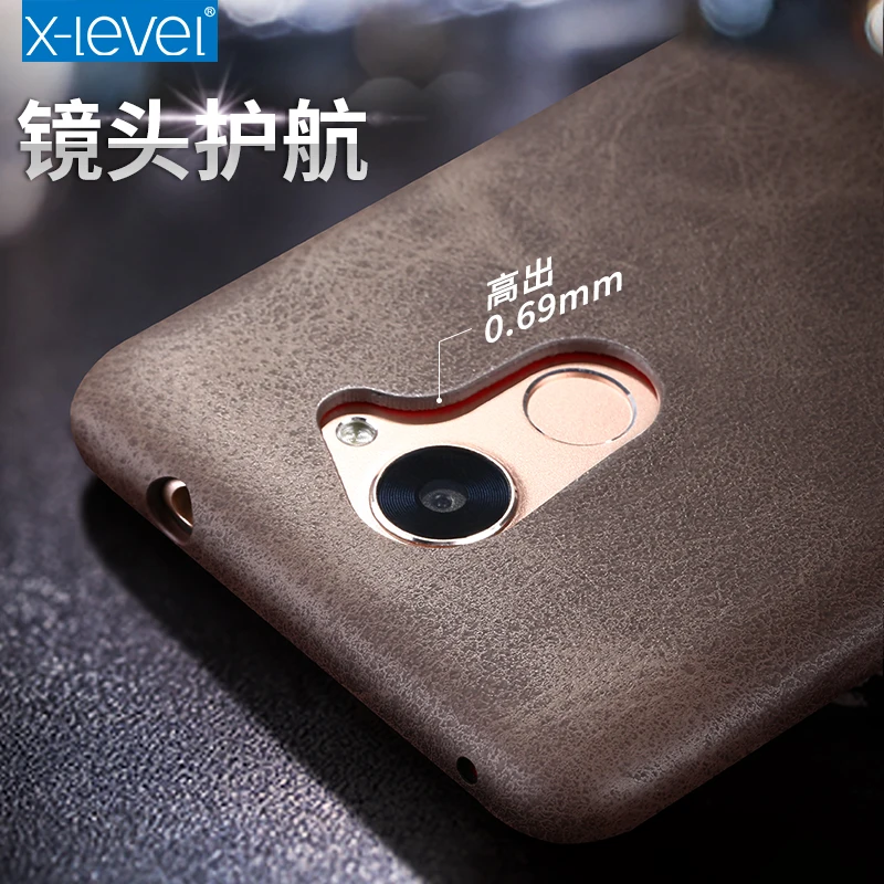 X-level Luxury Vintage PU Leather Phone case For Huawei P Smart Y7 Prime Edge Simple Slim thin leather back cover Enjoy 7s capas |