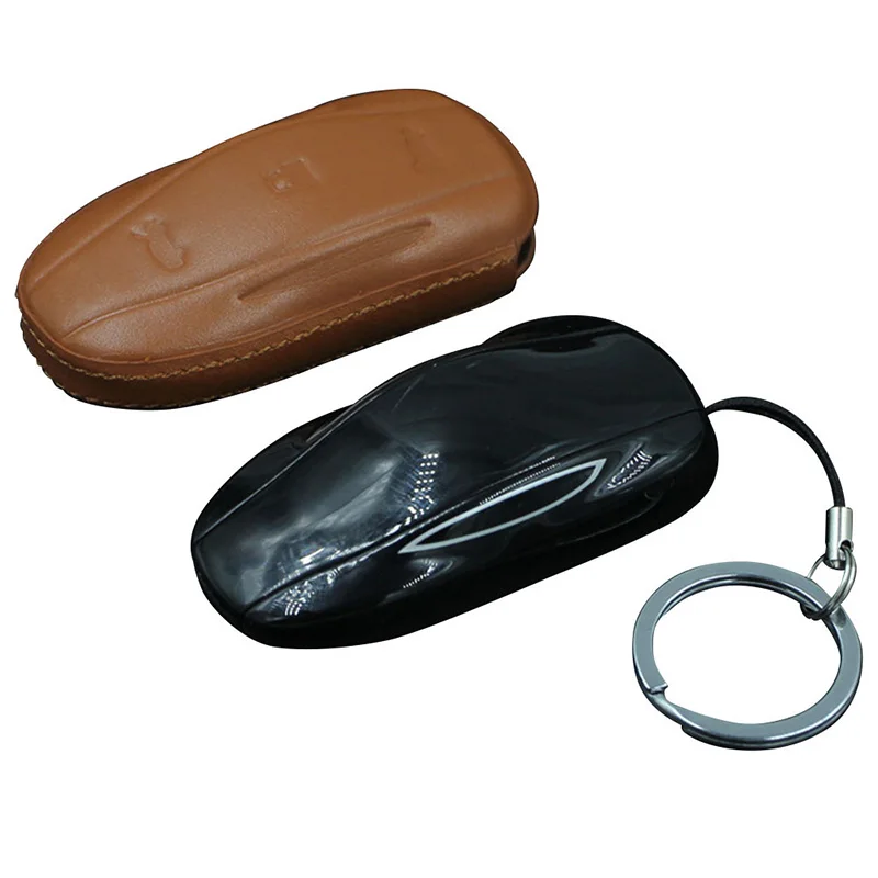 Новая защитная сумка для автомобильных ключей чехол-держатель из натуральной