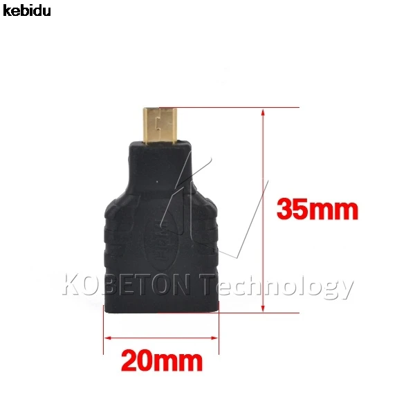 2017 микро HDMI совместимый штекер Женский адаптер HD позолоченный конвертер F M Тип D