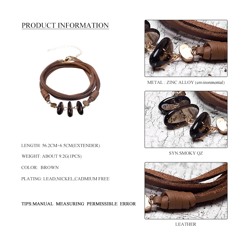 Новая ручная работа разноцветный Слои кожаные браслеты из нержавеющей стали для