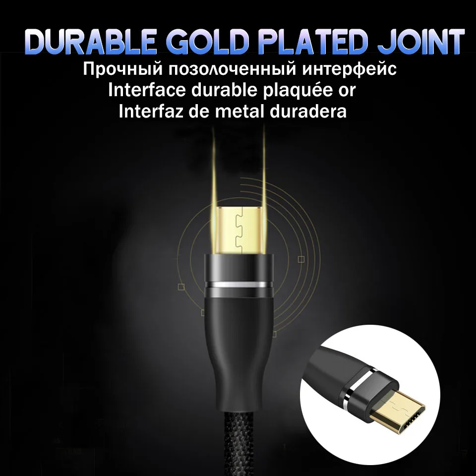 Micro USB кабель 3.0A Быстрая зарядка Microusb кабель зарядного устройства для samsung J4 J5 J6 J7 Xiaomi Redmi Note 5 4 Android Кабели для телефонов