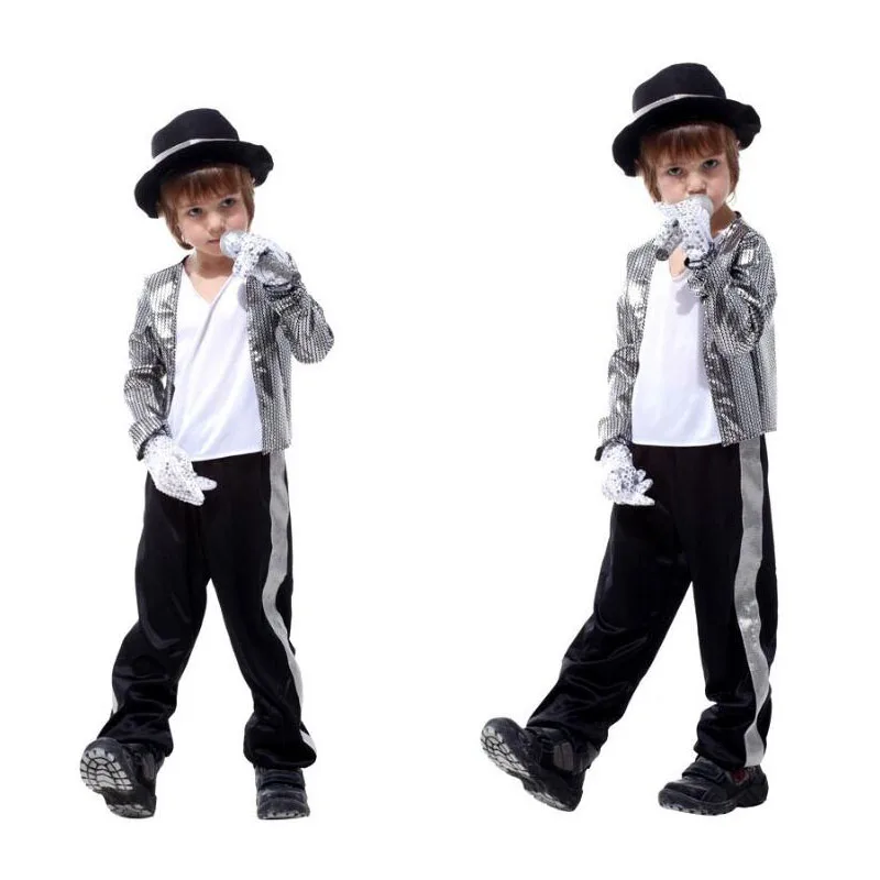 Детский костюм на хеллоуин для мальчиков Маскарадный Billie Jean Superstar Prince Michael Jackson On